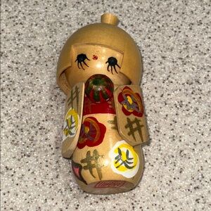 From Japan: Kokeshi Japanese Doll Wooden Masae Kimono Pure Heart Wood